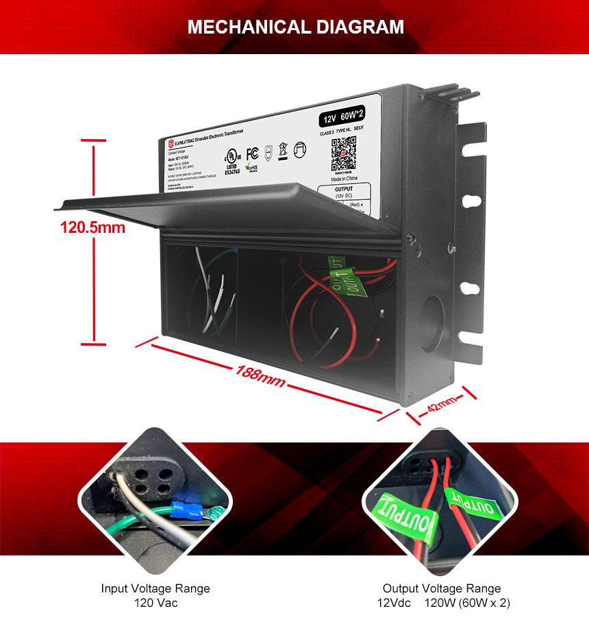 transformateur mené dimmable de triac